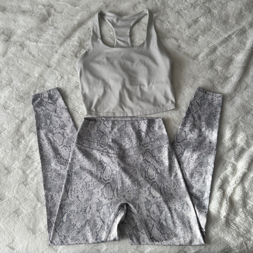 Vitality Revive Iron Serpent Leggings & Racer Tank Ash